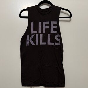 Graphic Muscle Tee - "Life Kills"